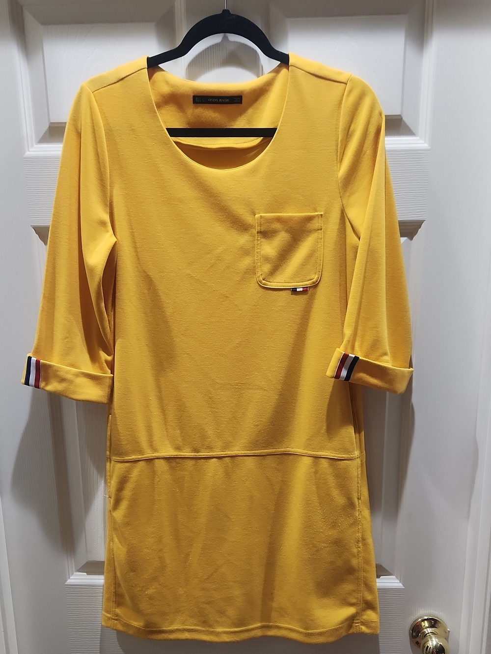 Women’s Yellow Shift Dress with Pocket